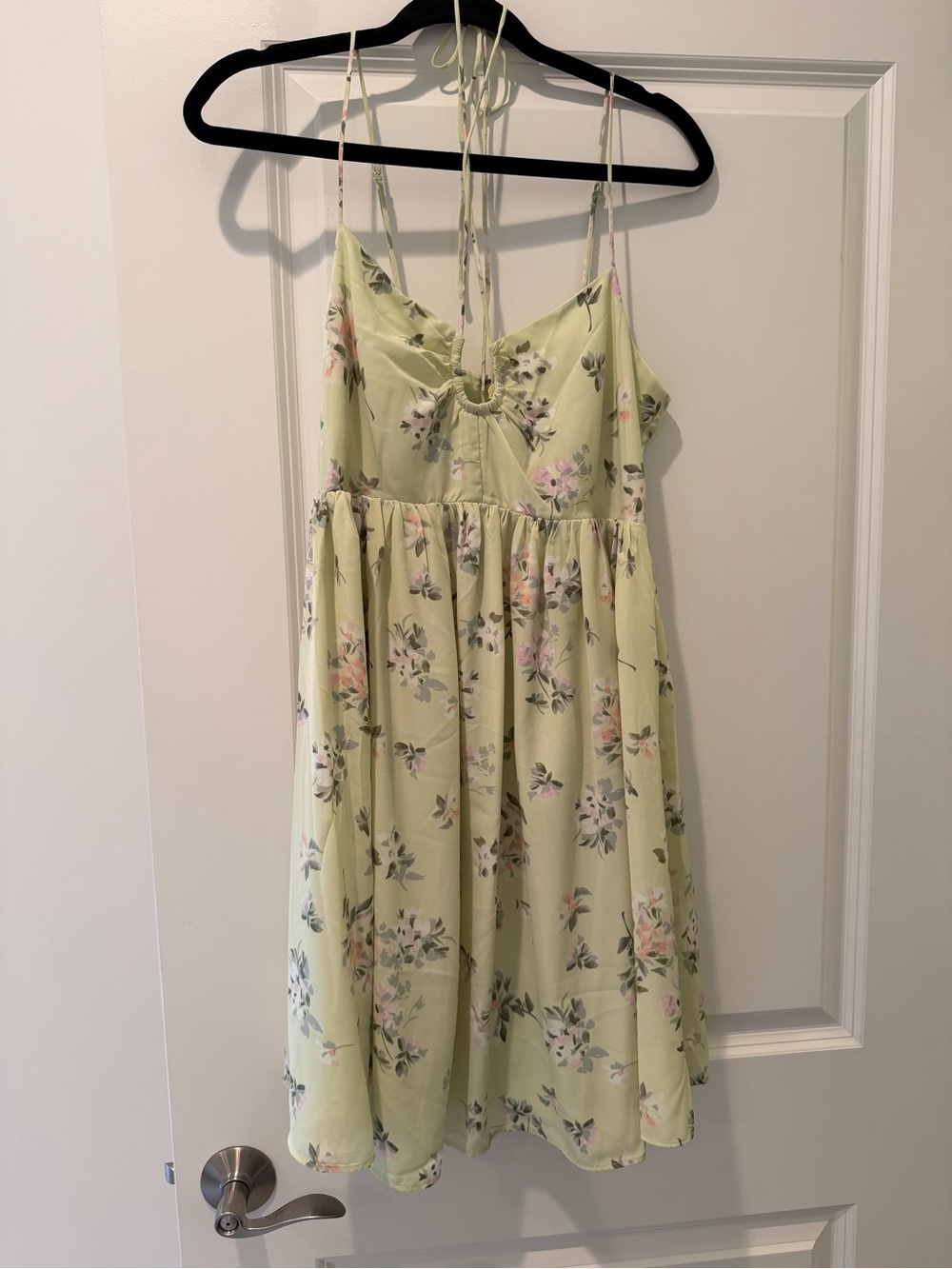 Abercrombie & Fitch - Medium Tall Light Green Floral Summer Dress